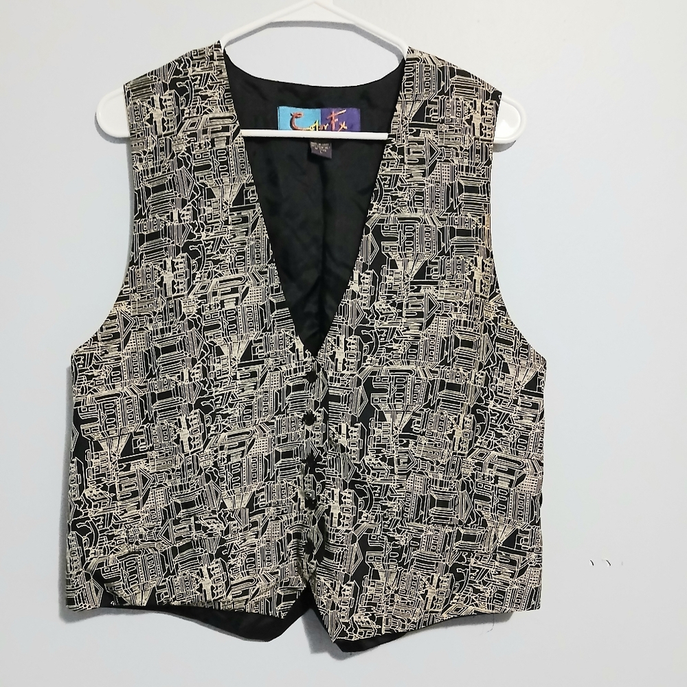 Color Fx 100% Silk Patterned Women’s Vest
